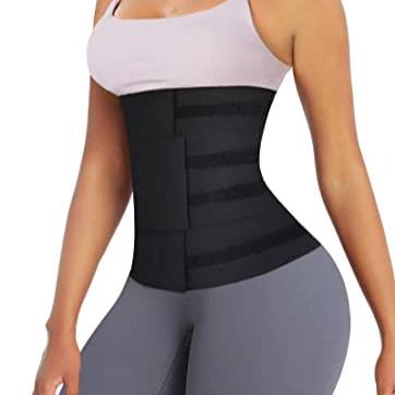 Mirabeautypolice-3 Segmented Sauna Belt Tummy Underbust Sport Girdle Body Shaper With 3 Steel-image-01