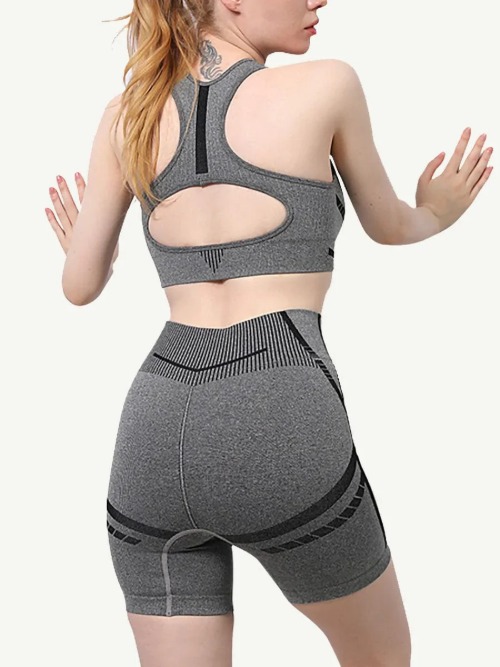Mirabeautypolice-Seamless Shorts Yoga Short Sets Fashion Gym wear-image-02
