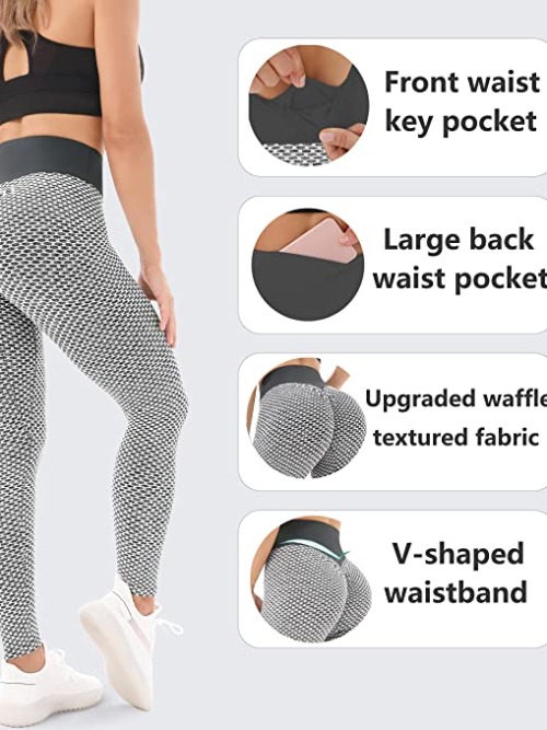Grey High Waist Seamless Leggings TikTok Butt Enhancer Seductive Fabulous Fit-image